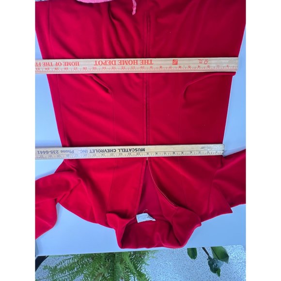 Henson Kickernick Vintage 3/4 Sleeve Maxi Shirt Dress Womens M Red Zip Pockets - Picture 4 of 7